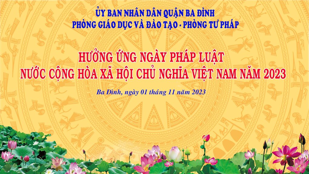 Chương trình hưởng ứng  “Ngày Pháp luật nước Cộng hòa xã hội chủ nghĩa Việt Nam”  năm 2023